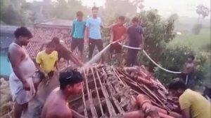 सरभंगा गांव में आगलगी की घटना, दो घर जलकर राख